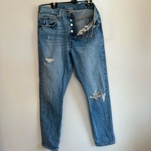 Levi’s 501’s light wash jeans